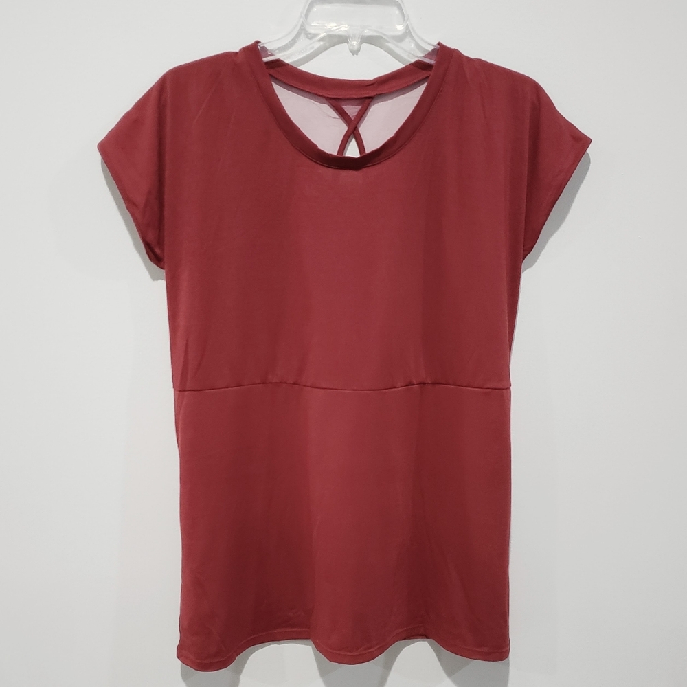 NWOT sheer back top